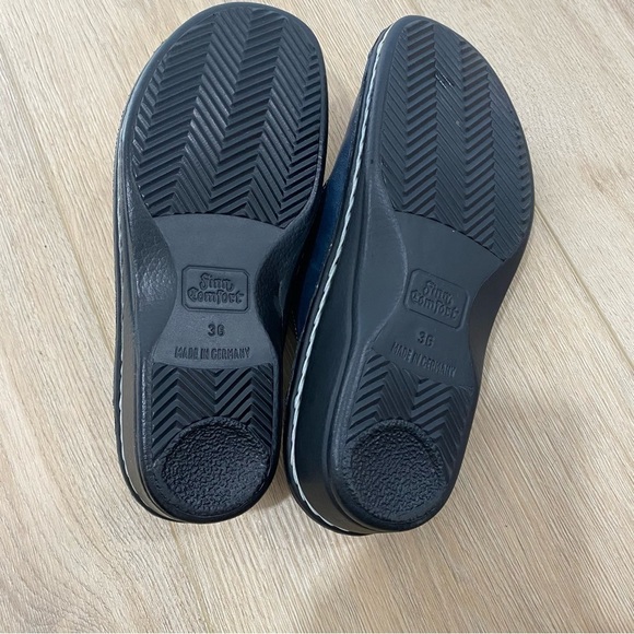 Finn Comfort Riad Blue Leather Sandals Shoes Double Adjustable Strap 36 - Picture 6 of 6